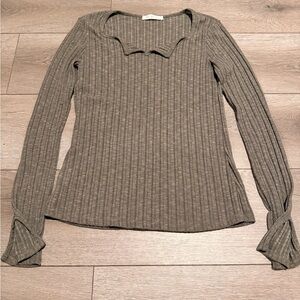 Ces Femme Ribbed Long Sleeve Top